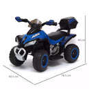Mini Quad Elettrico per Bambini 6V Kidfun Invictus Blu