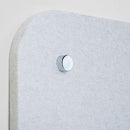 Pannello Fonoassorbente da Parete con Fori 70x70 cm Kit di 4 distanziali Coprivite Cromo Finitura Grigio    