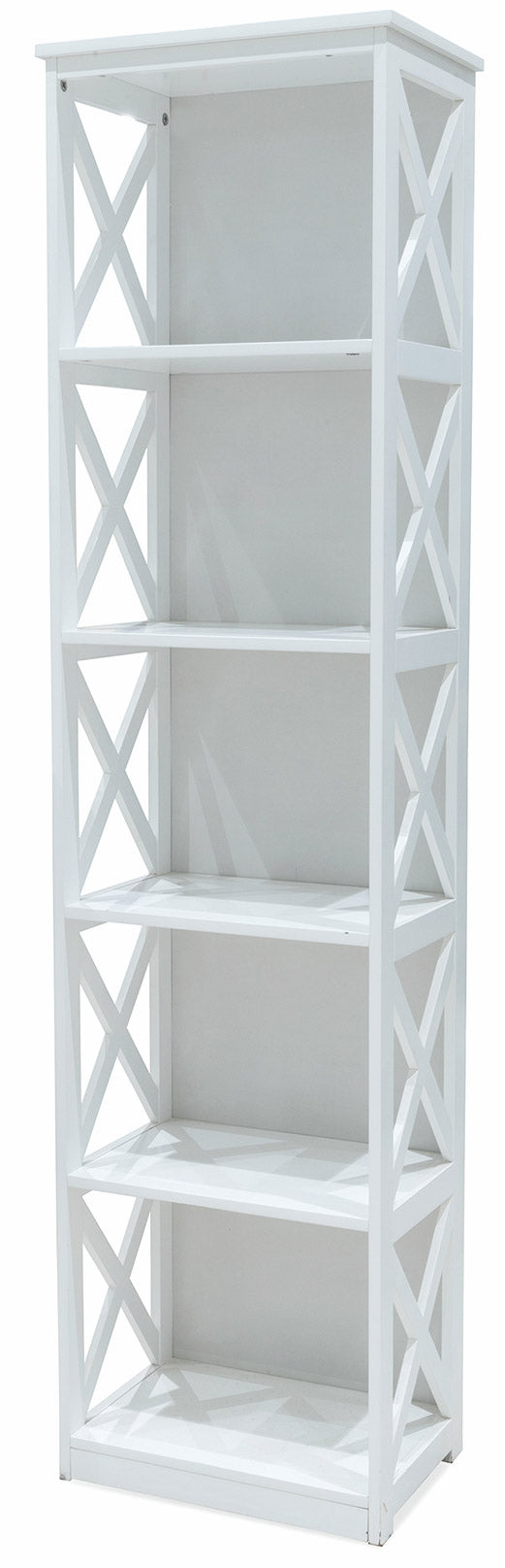 Mobile a Colonna da Bagno 5 Ripiani 45x30x175 cm in MDF Soriani Bianco