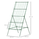 Supporto per Piante Rampicanti 101x133x227 cm a Livelli Regolabili con Rete in Acciaio PE e PP Verde  
