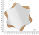 Specchio da Muro Star 80x1x80 cm in MDF e Specchio Naturale      
