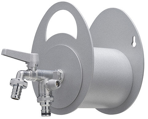 Belfer 42/MU Wandschlauchhalter aus Aluminium mit doppeltem Auslaufhahn prezzo