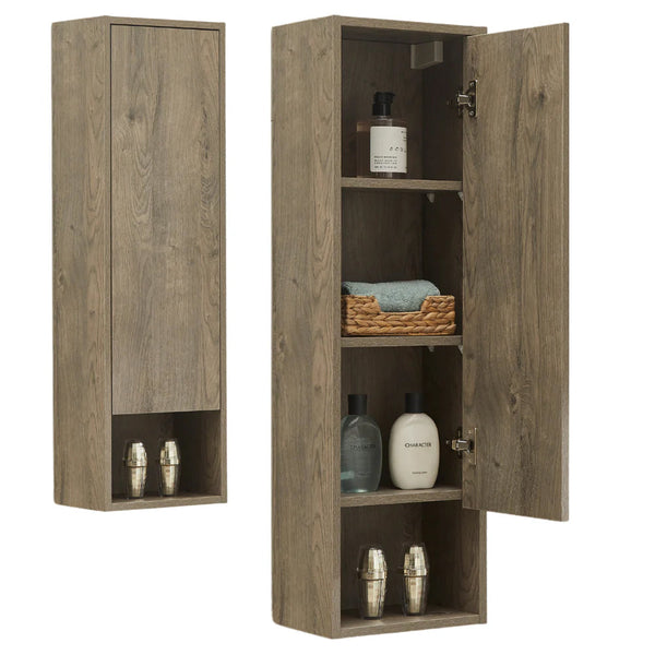 prezzo Mobile a Colonna per Bagno 30x20x100 cm in MDF Rovere