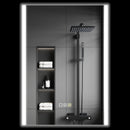 Specchio Bagno da Parete con Luce LED a 3 Colori 70x50x3 cm in Vetro Temperato Argento  