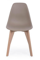 Set 4 Sedie 51,5x46,5x86 cm in Plastica Tortora
