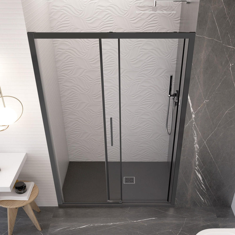 Porta Parete Doccia 150 cm 1 Anta Scorrevole in Cristallo Trasparente 6mm H195 Bonussi Eliane