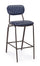 Debbie Blue Vintage Barhocker mit Kunstleder bezogen