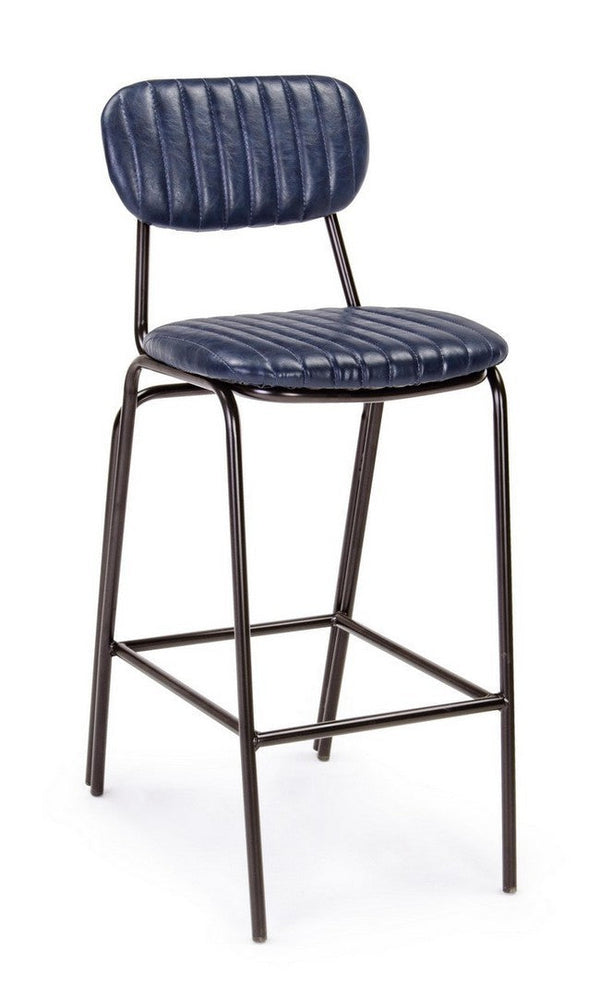 Debbie Blue Vintage Barhocker mit Kunstleder bezogen online