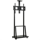 Carrello Porta TV 32-75 Pollici 70x43x139,5-192 cm con Altezza Regolabile Ruote e Ripiano in Metallo Nero      