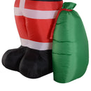Babbo Natale Gonfiabile Decorazione Natalizia Rosso e verde 50x60x240 cm 