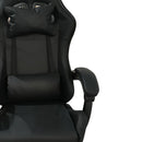 Sedia da Gaming Ergonomica con Poggiapiedi e Cuscini in PVC Nero      