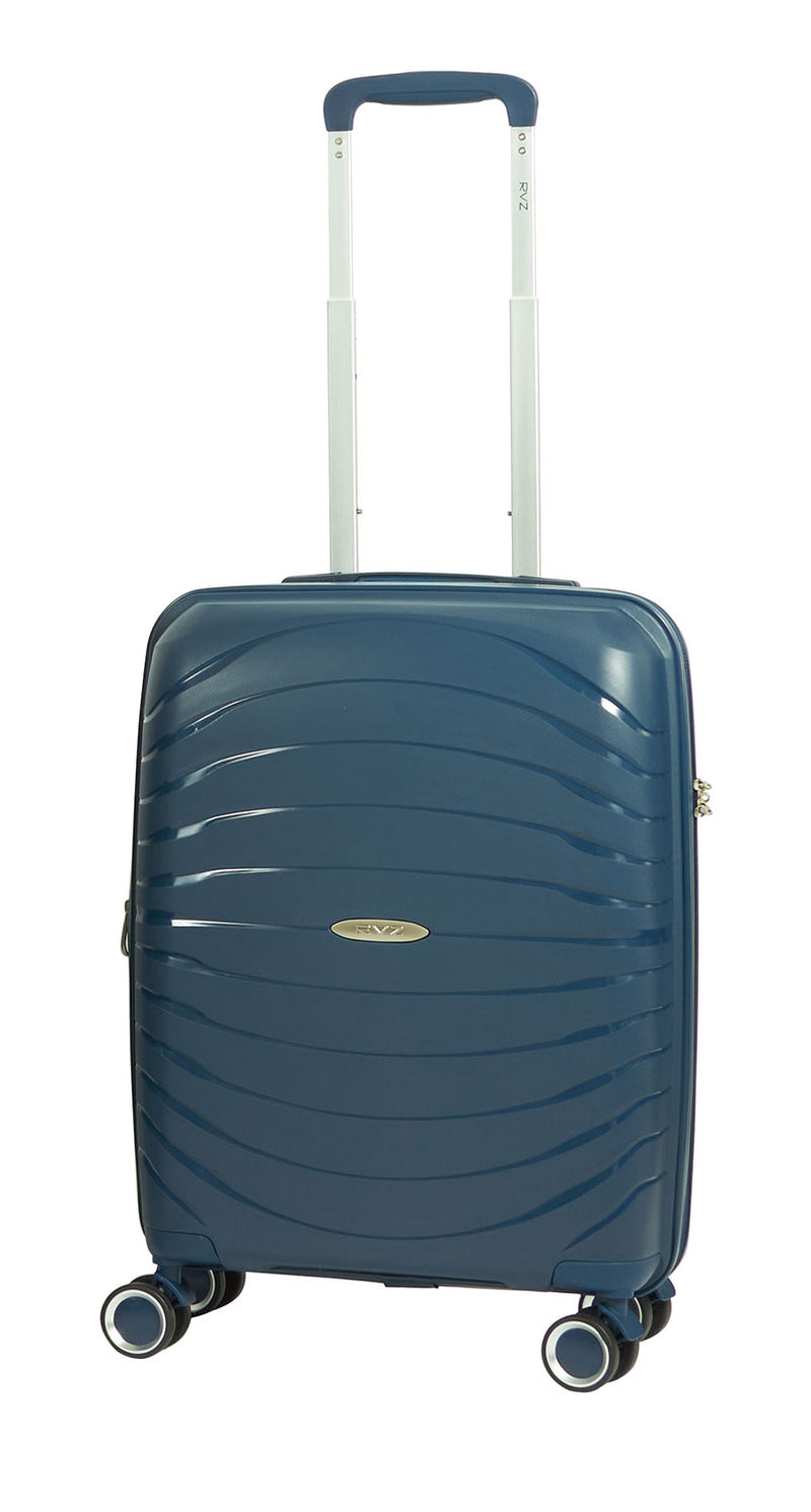 Trolley Valigia Bagaglio a Mano Rigido Espandibile in Polipropilene TSA Ravizzoni Alaska Blu