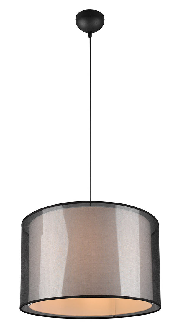 acquista Lampada a Sospensione da Interno Attacco E27 in Metallo Nero Opaco