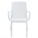 Sedia indiana 57x59x86 h cm in Wicker Bianco