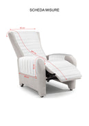 Copripoltrona Trapuntato Doubleface Grigio Chiaro/Grigio Scuro