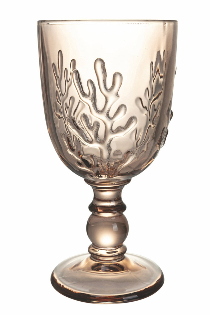 Set 6 Calici in Vetro 340 ml Villa d'Este Home Tivoli Coral Provence