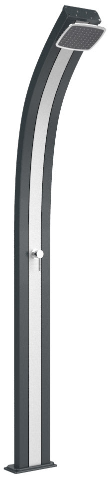 Doccia Solare da Esterno Giardino 25L Miscelatore Arkema Spring Fascia Inox Grigio Antracite acquista