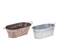 Set 2 Cesti Contenitori in Ferro con Manici 36 cm 