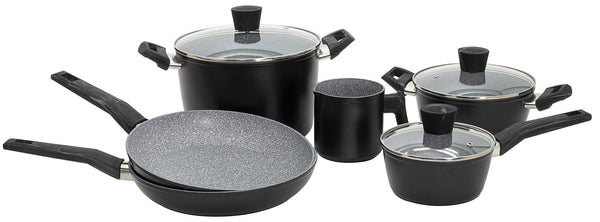 online 9-teiliges Kochgeschirr-Set aus geschmiedetem Antihaft-Aluminium, Induktionskollektion Mavros Black