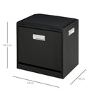 Pouf Sgabello Portascarpe 43x30x44,5 cm in Truciolare  Nero