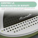 Lettiera Chiusa per Gatti 40,5x52x39 cm con Vassoio Estraibile Paletta e Filtri Verde e Bianco   