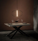 Lampada a Sospensione a LED 70x70xH150 cm in Acciaio e Metallo Mizar Nero