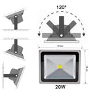 Faro Led RGB da Esterno 20W con Telecomando e Staffa per Parete Protezione IP65