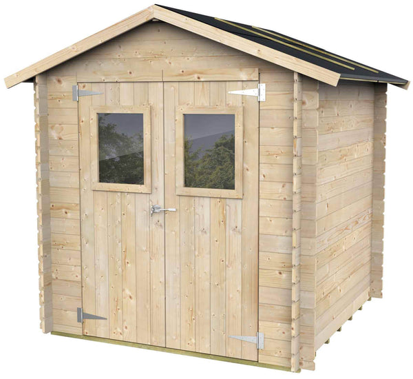 prezzo Gartenbox für Werkzeuge 198 x 198 cm mit Doppelfenstertür aus Naturholz