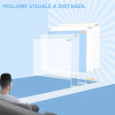 Telo Proiettore 85"" con Montaggio a Soffitto e Parete Rapporto 1:1 162,5x8x162 cm Bianco 