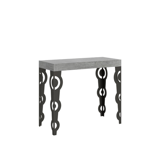 Consolle Allungabile 90-300x40x77 cm in Nobilitato Grigio sconto