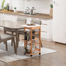 Carrello da Cucina 1 Cassetto 4 Cestelli 47x37x83 cm in Legno Marrone