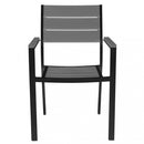 Poltrona Cervia Impilabile 58x58x89 h cm in Alluminio Antracite