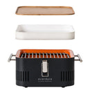 Barbecue Portatile a Carbone Carbonella 42,5x34,7x 23 cm in Metallo Cube Grafite