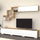 Parete attrezzata Free bianco rovere