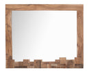 Specchio Mumbai 90x2,5x75 cm in Legno di Acacia e in Ferro Marrone e Nero