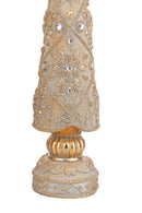 Mini Albero di Natale Decorativo 46 cm Cono con Diamanti Oro