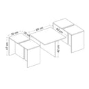 Set tavolini da salotto Owentav nero e noce nucleo effetto marmo