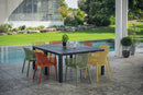 Set 6 Sedie da Giardino Keter Elisa 61x54x79 cm Trama Geometrica Verde Rosso e Giallo 