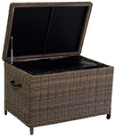 Baule da Esterno Rettangolare in Polyrattan Baltimora Grigio