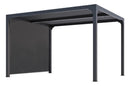 Pergola da Giardino 3,6x3 m in Alluminio con Tenda Laterale Grigio Antracite