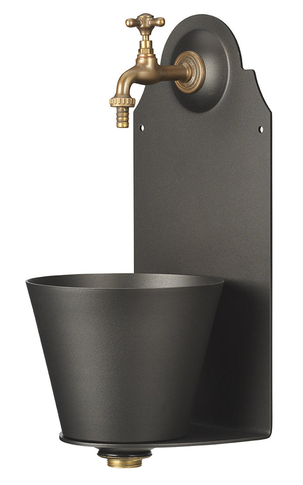 online Gartenwandbrunnen mit Belfer 42/PR Wasserhahn Anthrazit