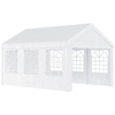 Tendostruttura per Feste Matrimonio in Acciaio Impermeabile Bianco 6x4x2.8m 