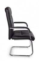 Set 2 Sedie Poltrone Attesa 58x60,5x101,5h cm da Ufficio Sydney Nero 