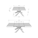 Tavolo Allungabile 140-244x90x77 cm Volantis Quercia Natura Telaio 4A 