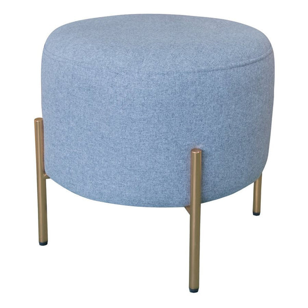 online Pouf Poggiapiedi Ø40 cm in Tessuto Kate Grigio Scuro