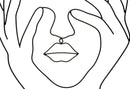 Pannello da Muro Simply Face 50,5x1,3x61 cm in Ferro 