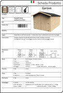 Box Auto Garage da Esterno 3,03X4,92m Senza Pavimento in Legno Abete 15mm Garove