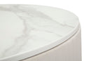 Tavolo da Caffe' Montpellier Crema Ø 75x36 cm in Ferro Legno 