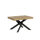 Tavolo Allungabile 120-380x90x77 cm Volantis Quercia Natura Telaio Antracite 