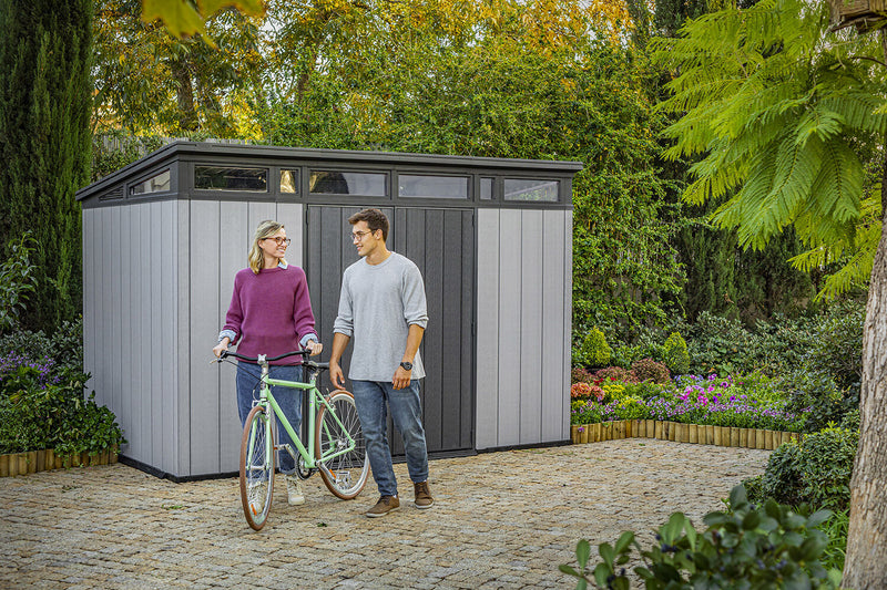Casetta da Giardino Porta Attrezzi 342x218x226 cmin Duotech Keter Artisan 11x7 Grigia